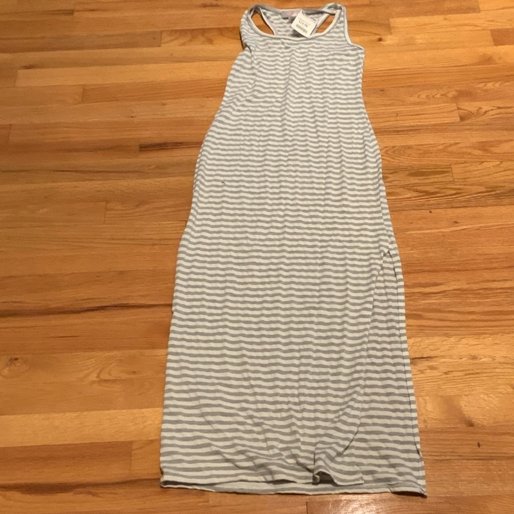 Striped Sleeveless Maxi Dress